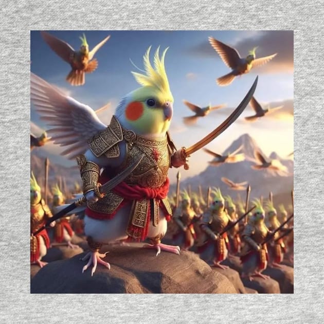 Cockatiel calopsitte warrior  guerrier by T-Shirts Univers 